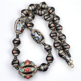 Beautiful Old Tibetan Silver Nepalese Coral & Turquoise Antique Jewelry Necklace